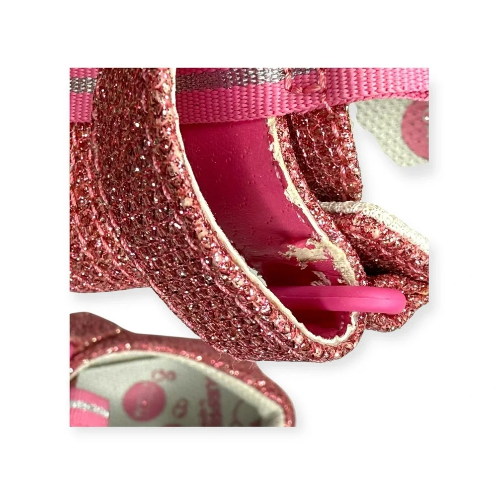 new Surprize Stride Rite ✵ Water Resistant Fisherman Sandals ✵ Pink Glitter 12